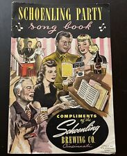 VTG 1942 Schoenling Party Song Book Beer Brewing Company Cincinnati OH picture