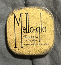 Vintage Mello - Glo, Facial - Tone Powder, full Tin Lithographed. Boston MA USA picture