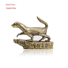 Brass Solid Crafts Home Decor Brass Honey Badger Ornaments Figurine Collectibles picture