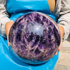 13.9KgNatural Dream Amethyst Quartz Crystal Sphere Ball Reiki Healing  HH1933 picture