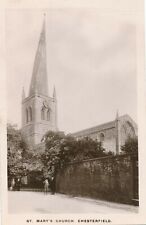 CHESTERFIELD – St. Mary’s Church Real Photo Postcard rppc – Derbyshire – England picture