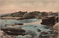 c1910s LA JOLLA, California Hand-Colored Postcard Bathing Beach Scene / UNUSED picture