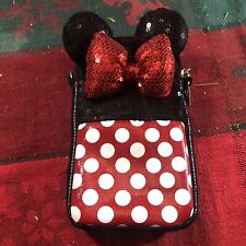 Disney Parks Minnie Mouse D-Tech Wristlet/Crossbody Cell Phone Holder Used picture