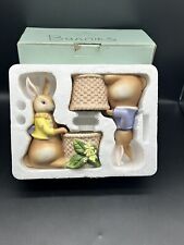Retired Party Light Bertie & Bea Votive Candle Holder Bunnies in Box picture