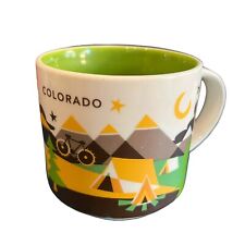 Starbucks 2013 Colorado You Are Here Series Coffee Mug Cup Green Yellow Brown picture