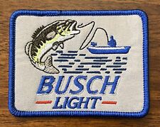 Busch Light Bass Fishing Beer Vintage Style Retro Iron Sew One Patch Cap Hat picture