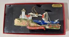 New Nation's treasures Brass Christmas tree/window ornament of Seacrest Cape Cod picture