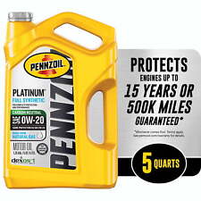 Pennzoil Platinum Full Synthetic 0W-20 Motor Oil, 5-Quart picture