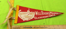 Will Rogers Memorial pennant 1950s Claremore Oklahoma VINTAGE picture