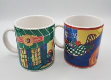 Bay Island-The Bagel Shoppe Coffee Mugs Lot Of 2 Mugs Bagels Coffee Shop Mug Set picture