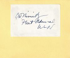 Fleet Admiral Chester W. Nimitz Autograph. picture