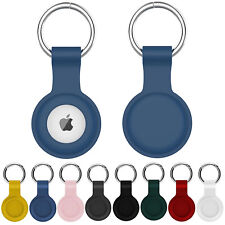 Apple AirTag Soft Silicone Protective Case Cover Holder with Key Ring Keychain picture