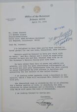 Georgia Governor Jimmy Carter Signed Letter To Actor Jimmy Stewart PSA/DNA  picture
