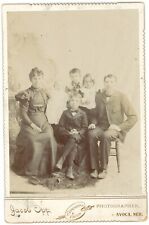 CIRCA 1880'S CABINET CARD Beautiful Family of Six Posing Together Opp Avoca, NB picture