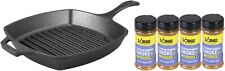 Bundle of 10.5 Inch Cast Iron Pre-Seasoned Square Grill Pan + Sear Blend picture