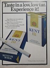 1980 Kent III Cigarette Ad  Experience It Low Low Tar Vintage Print Ad  picture