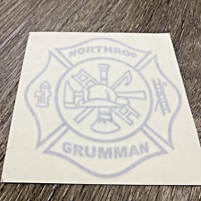 Vintage Northrop Grumman Fire Department Black Decal Sticker for Any Surfaces picture