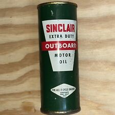 NOS Sinclair Motor Oil Can Outboard Gas Sign GREAT COLORS Sealed Advertisement picture