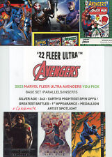 2022 Marvel  Fleer ULTRA AVENGERS Base Parallels / Inserts /Medallions YOU PICK picture