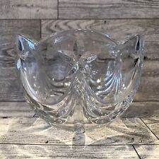 Vintage Mikasa Stardust Crystal Holiday Bowl 3.5x4.75” Heavy Clear picture