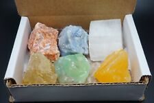 Calcite Collector Box Blue Orange Emerald Orchid Honey Optical Calcite Crystals picture