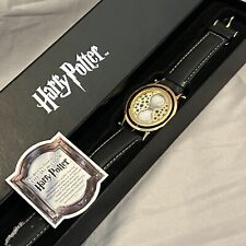 Harry Potter Noble Collection RARE Time Turner Watch 2012 Leather Hogwarts Crest picture