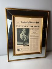 RARE Framed 1955 Marilyn Monroe Seven Year Itch London Herald Newspaper Article picture