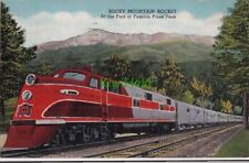 Postcard Railroad Train Rocky Mountain Rocket Rock Island 1944 picture