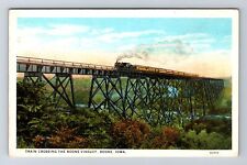 Boone IA-Iowa, Train Crossing Boone Viaduct, Antique Vintage Postcard picture