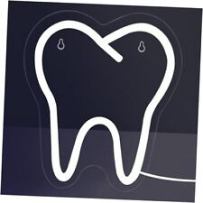 9 x7.9 Inches Tooth-Shaped LED Neon Sign, Dental Light for Dentist Office  picture
