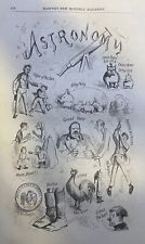 1862 Vintage Magazine Illustration An Artist's Conception of Astronomy picture