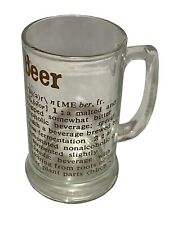 Definition Of Beer Engraved Glass Mug picture