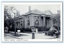 c1930's Public Library Building Lebanon Indiana IN Unposted Vintage Postcard picture