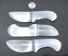 Selenite Knife - White Crystal Dagger - Polished Carved Gemstone Blade picture
