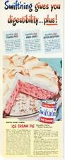 1952 Swift's Swift'ning Shortening PRINT AD Martha Logan's Ice Cream Pie picture