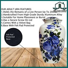 In Loving Memory with This Large Floral Cremation Urns for Human Ashes & Pet Urn picture