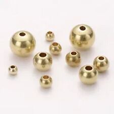 Brass Round Ball Space Beads Bracelets Loose Charm Bead for DIY Necklaces 50pcs picture