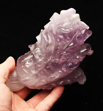 931g Natural amethyst Chinese cabbage  carving Crystal Quartz Healing Decorate picture