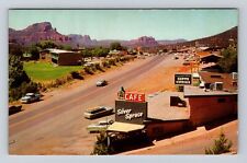 Sedona AZ-Arizona, Oak Creek Canyon Silver Spruce Café, Antique Vintage Postcard picture