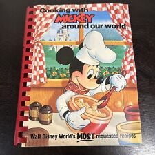 RARE Cooking with Mickey Around Our World Walt Disney Cookbook 1986 Disneyana picture