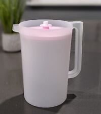 Tupperware  Classic Gallon Pitcher with Push Button Seal Pink, Sheer  Color NEW  picture