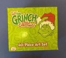 Dr. Seuss How The Grinch stole Christmas 40 Piece Art set Rare HTF picture