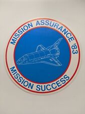 NASA Space Shuttle Mission Assurance 83' Mission Success Decal Sticker Unused  picture
