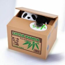 Automated Itazura Stealing Panda Coins Piggy Bank Money Saving Box Case Gift picture