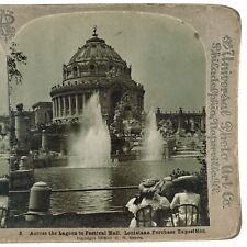 Louisiana Purchase Exposition Lagoon Stereoview c1904 Festival Hall Fair B1834 picture
