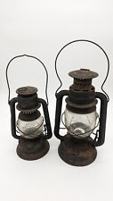 Dietz No. 2 and Little Wizard Lantern Matching Patina Vintage Barn Find Untested picture