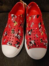 NEW 2021 DISNEY PARKS X NATIVE MINNIE MOUSE RED SLIP-ON SLIDES SHOES JEFFERSON 5 picture