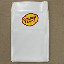 Vintage Golden Flake Potato Chips Advertising Vinyl Pocket Protector White NOS picture