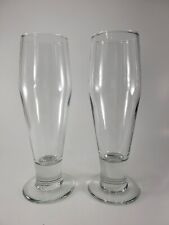 Vintage BarConic Pilsner Beer Glasses 15 oz Footed Ale Barware Clear Set of 2 picture
