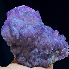668.5g Green Core Purple Octahedron Fluorite & White Quartz Mineral Specimen picture